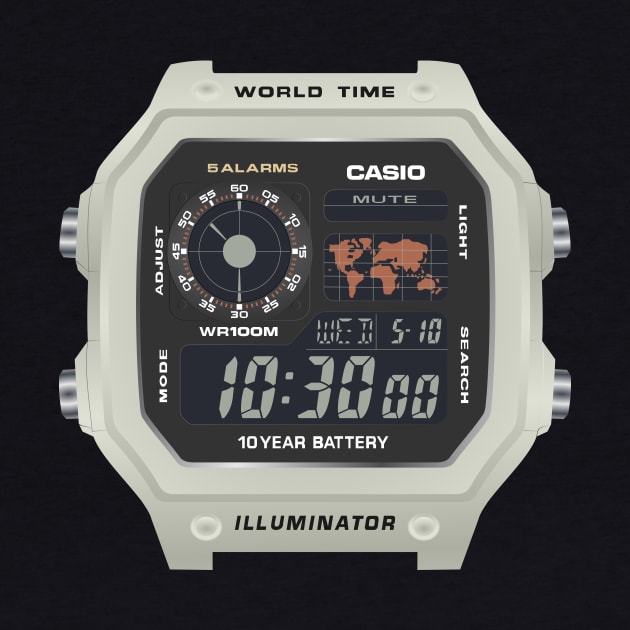 Casio Royale in Beige by RadDadArt